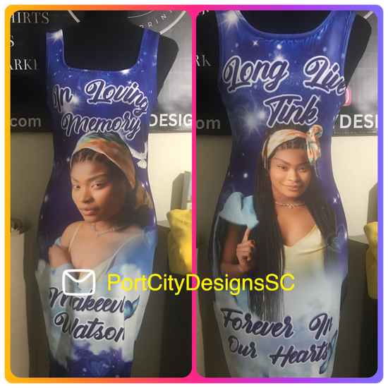 3D ALL OVER TANK DRESS/DS
