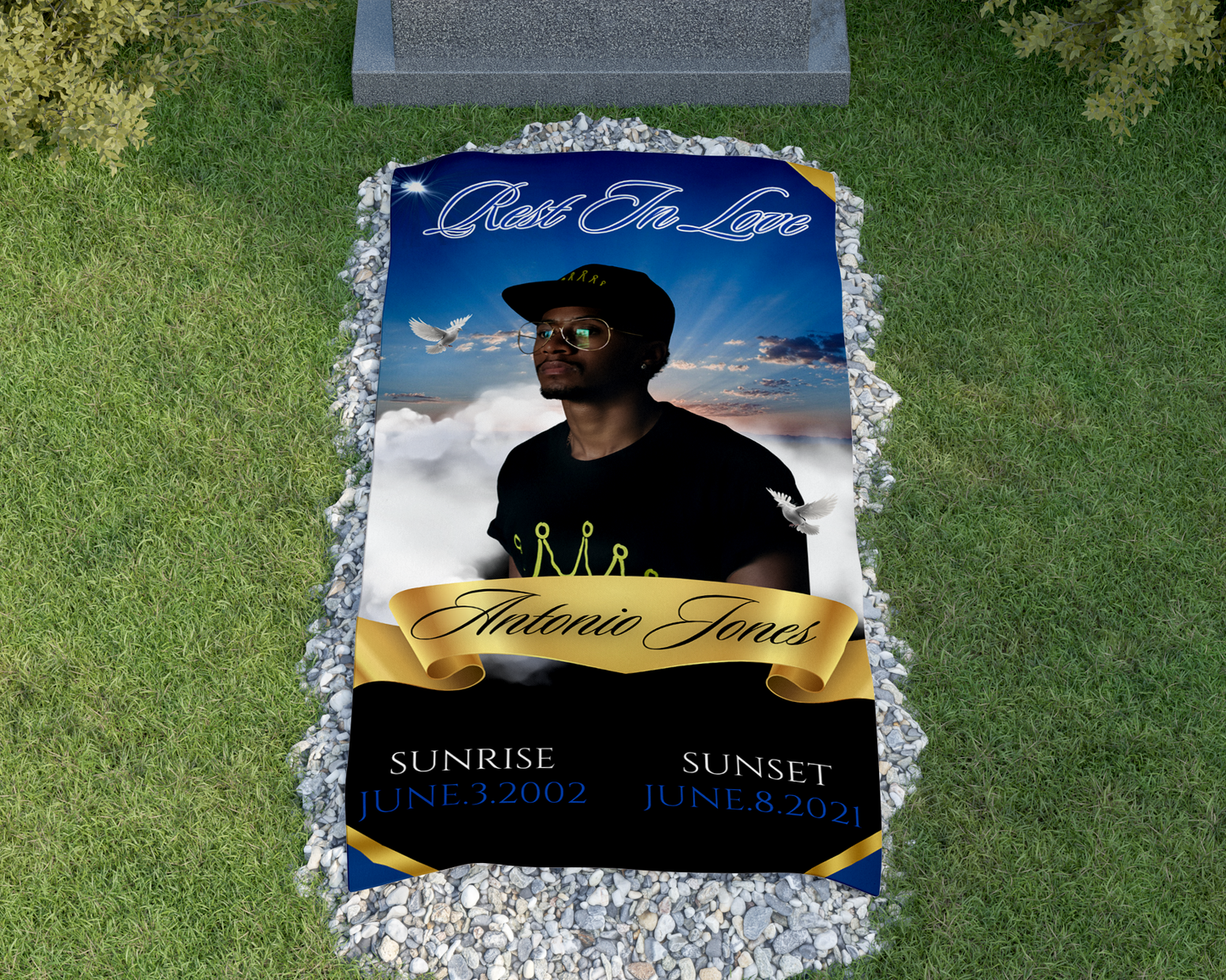 Memorial Grave Blanket/Cover